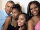 Barack Obama & Michelle Obama & daughters